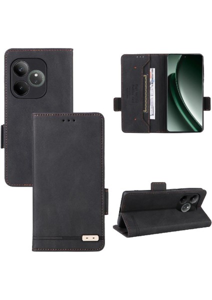 Toka Kickstand Kapak ile Realme Gt 6 Manyetik Cüzdan Için Flip Case (Yurt Dışından)