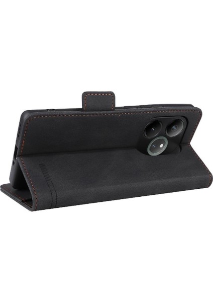 Toka Kickstand Kapak ile Realme Gt 6 Manyetik Cüzdan Için Flip Case (Yurt Dışından)