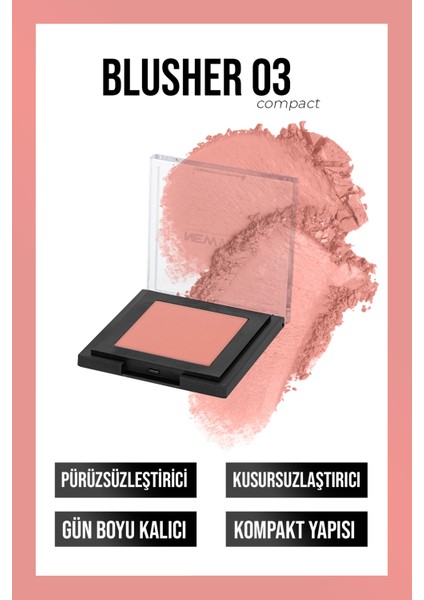 New Well Powder Blusher 03 Toz Allık