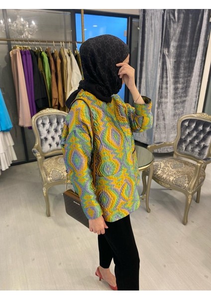 Colorful Ipek Kapitone Ceket Turuncu fırsatları