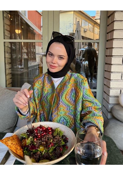 Colorful Ipek Kapitone Ceket Turuncu indirimleri