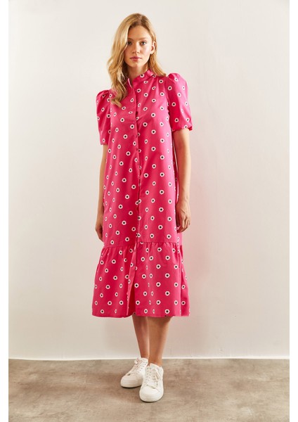 Kadın Çiçek Desenli Uzun Elbise fırsatları