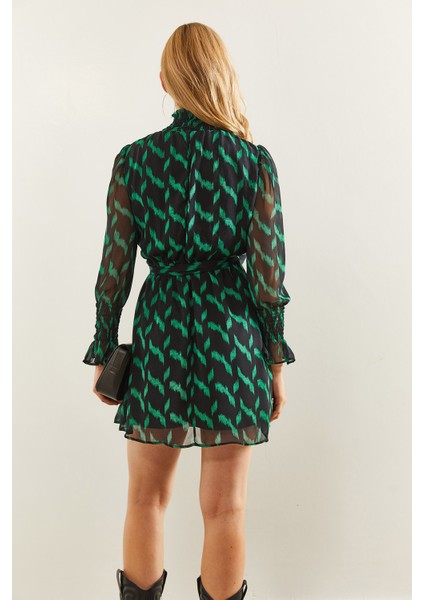 Kadın Beli Kuşaklı Sifon Elbise fırsatları