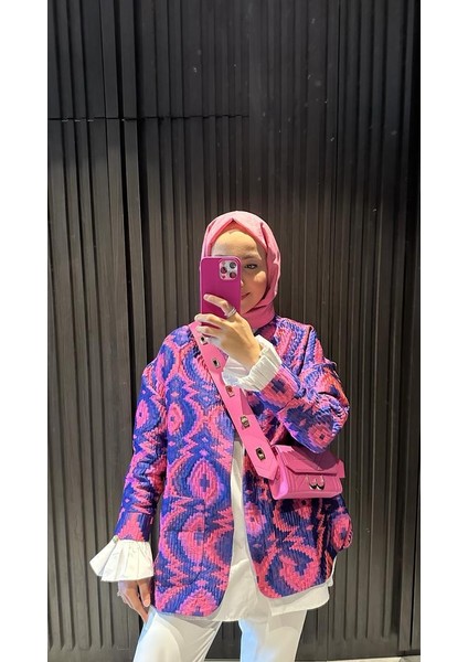 Colorful Ipek Kapitone Ceket Morcivert fiyatları