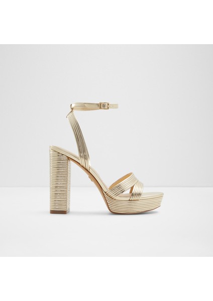 Maelıs Sandalet Yüksek Topuklu Sandalet Gold
