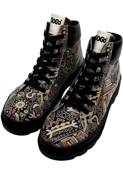 Kadın Vegan Deri Siyah Bot - Good Fortune - Black Tasarım