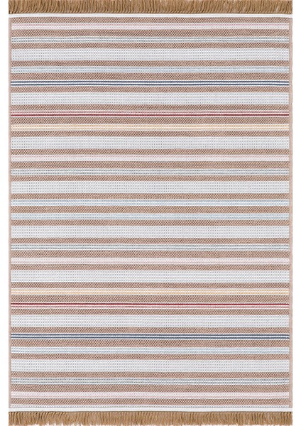 Qılım Mavi Modern Takma Saçaklı Kilim