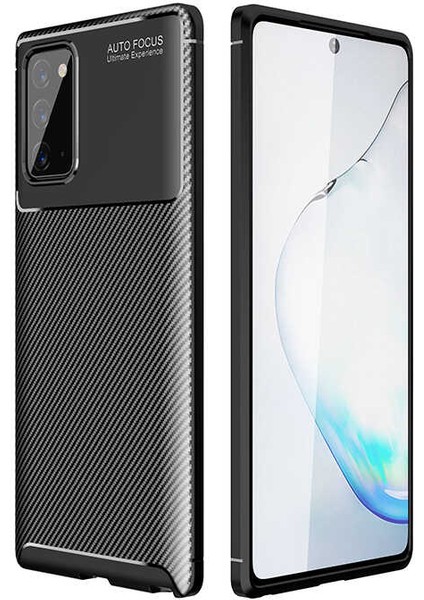 Samsung Galaxy Note 20 Kılıf Negro Karbon Desen Silikon