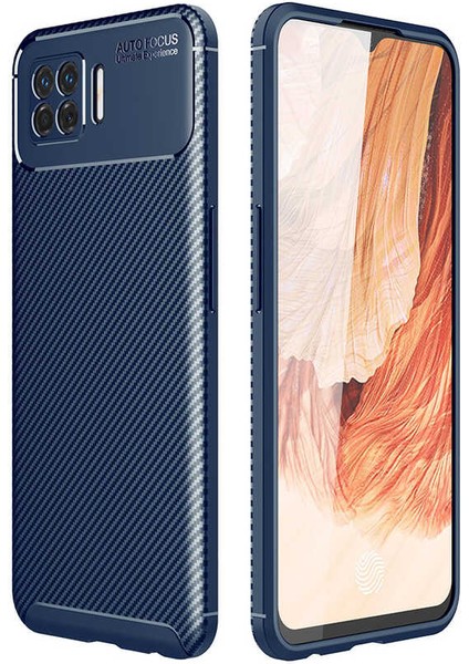 Oppo A73 Kılıf Negro Karbon Desen Silikon + Ekran Koruyucu