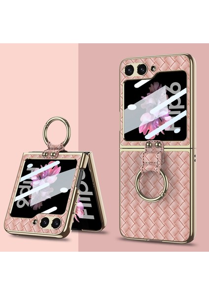 Samsung Galaxy Z Flip6 Için Gkk Dokuma Dokulu Kılıf (Yurt Dışından)