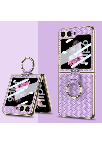 Samsung Galaxy Z Flip6 Için Gkk Dokuma Dokulu Kılıf (Yurt Dışından)