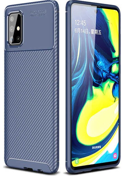 Samsung Galaxy M31S Kılıf Negro Karbon Desen Silikon + Ekran Koruyucu