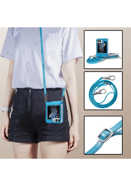 Samsung Galaxy Zflip 6 5g Için Crossbody Cüzdan Deri Kılıf (Yurt Dışından) modelleri