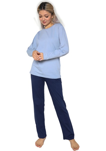 Kadın Uzun Kol Penye Pijama Takımı Lila 41110 fiyatları