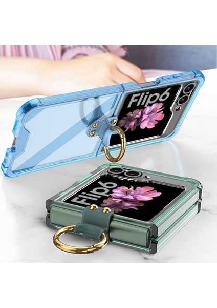 Samsung Galaxy Z Flip6 Için Filmli Gkk Hava Yastığı Halkalı Kılıf (Yurt Dışından) modelleri