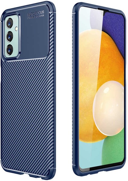 Samsung Galaxy M23 Kılıf Negro Karbon Desen Silikon + Ekran Koruyucu