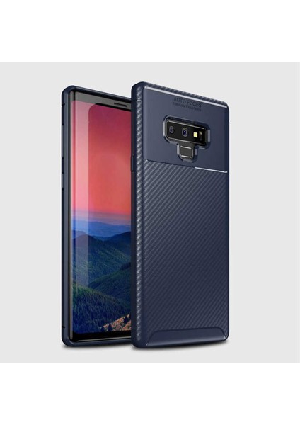Samsung Galaxy Note 9 Kılıf Negro Karbon Desen Silikon