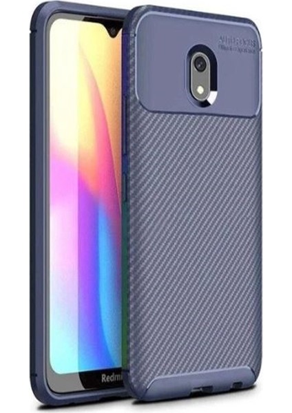 Xiaomi 8A Kılıf Negro Karbon Desen Silikon + Ekran Koruyucu