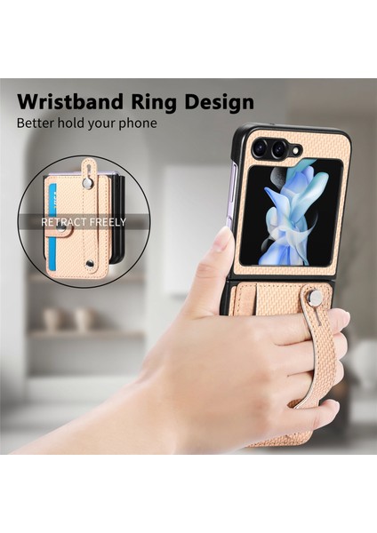 Samsung Galaxy Z Flip6 Bileklik Kickstand Kart Kılıfı (Yurt Dışından) modelleri