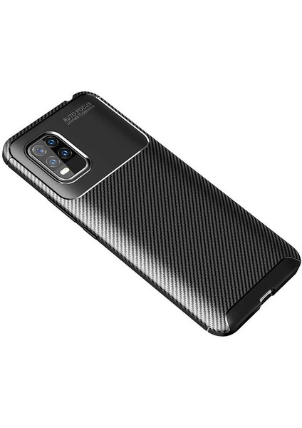 Xiaomi Mi 10 Lite Kılıf Negro Karbon Desen Silikon