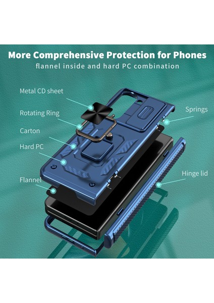 Samsung Galaxy Z Fold6 5g Için Sürgülü Pencere Menteşe Kılıfı (Yurt Dışından) modelleri