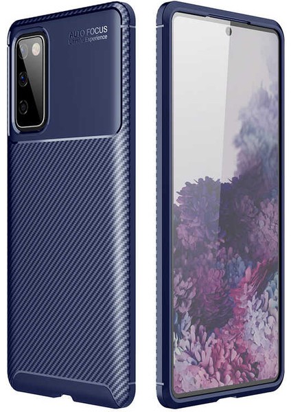 Samsung Galaxy S20 Fe Kılıf Negro Karbon Desen Silikon + Ekran Koruyucu