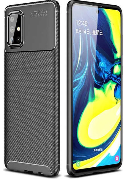 Samsung Galaxy A51 Kılıf Negro Karbon Desen Silikon