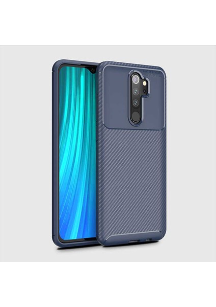 Xiaomi Redmi Note 8 Pro Kılıf Negro Karbon Desen Silikon + Ekran Koruyucu