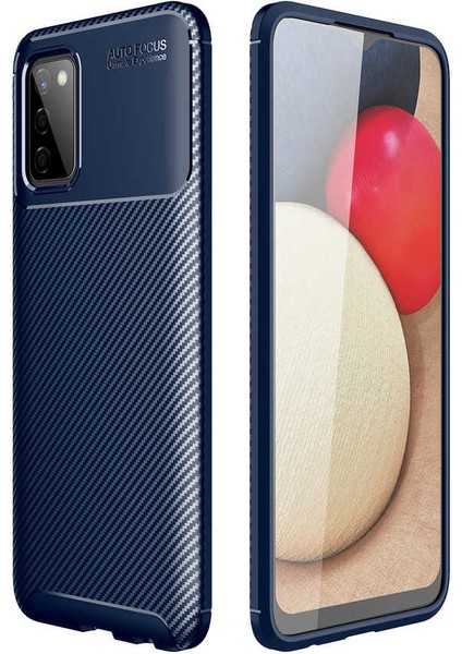 Samsung Galaxy A03S Kılıf Negro Karbon Desen Silikon + Ekran Koruyucu