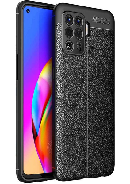 Oppo Reno 5 Lite Kılıf Niss Deri Görünümlü Silikon