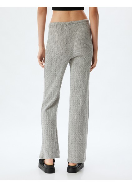 Bol Paça Pantolon Yüksek Bel Bağcıklı Bürümcük Rahat Kalıp fırsatları