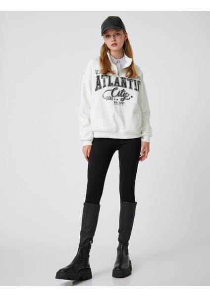 Yüksek Bel Tayt Interlok Çelik Korse Görünümlü Skinny Fit