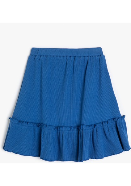 Etek Dokulu Beli Lastikli Fırfır Detaylı