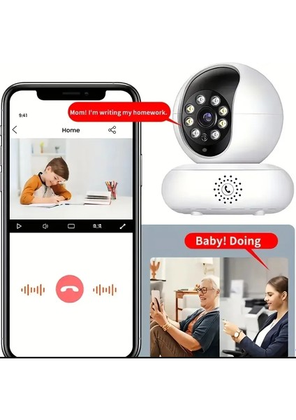 1080P Çift Wifi 2.4/5 Ghz Ip Kamera Akıllı Ev Güvenlik Bebek Hareket Izleme Sesli Interkom Uzaktan