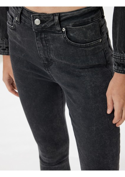 Yüksek Bel Kot Pantolon Skinny Fit Düğmeli - Carmen Jeans indirimleri