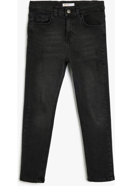 Kot Pantolon Ayarlanabilir Lastikli Pamuklu - Slim Jean fiyatları