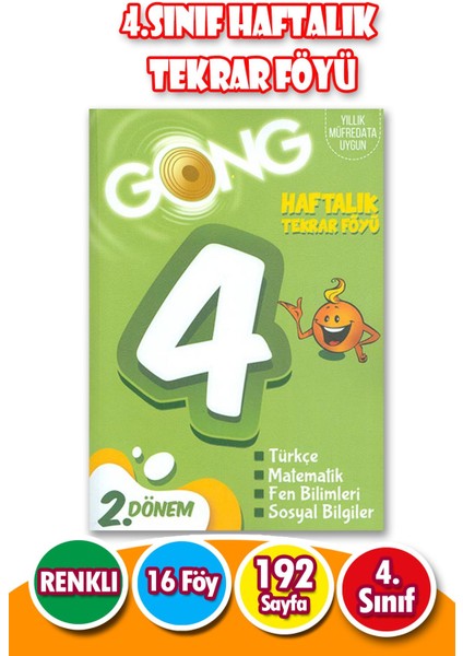 4. Sınıf 2. Dönem Haftalık Tekrar Föyü