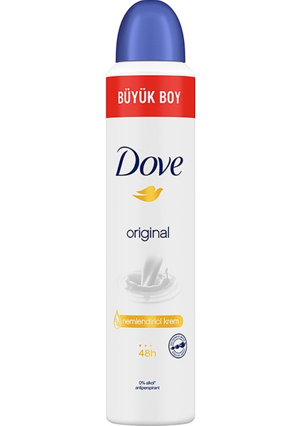 Kadın Sprey Deodorant Original 1/4 Nemlendirici Krem Etkili Büyük Boy 200 ml