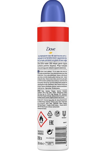 Kadın Sprey Deodorant Original 1/4 Nemlendirici Krem Etkili Büyük Boy 200 ml