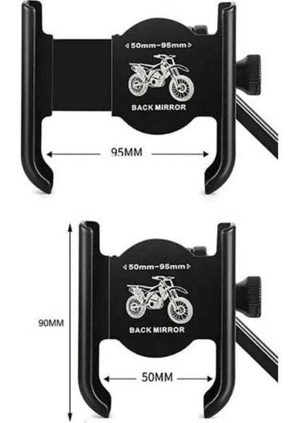 Metal Gidon Bağlantılı Motosiklet Bisiklet Scooter Telefon Tutucu Navigasyon Ayarlanabilir Genişlik,pratik