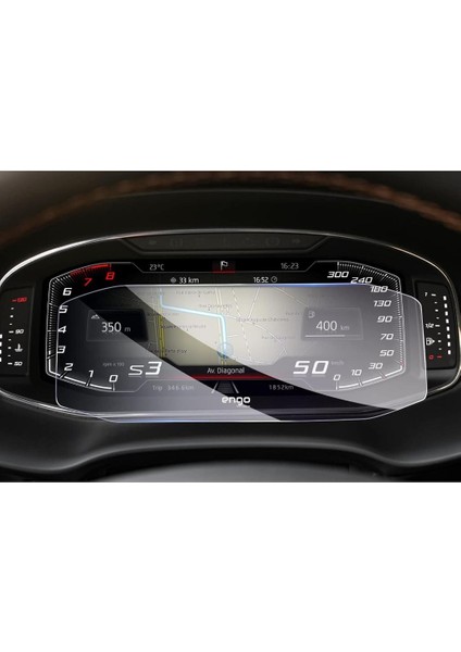 Cupra Ateca 10.25 Inç Ekran Koruyucu Dijital Gösterge Şeffaf