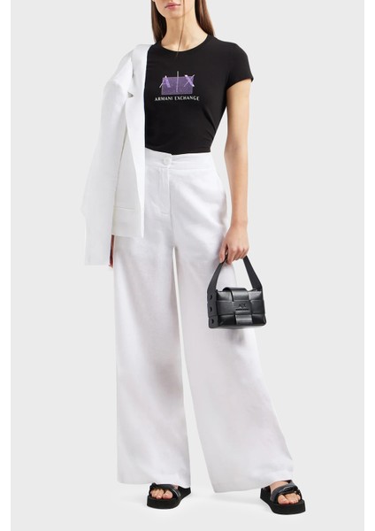 Pamuklu Slim Fit Bisiklet Yaka T-Shirt Kadın T-Shirt 3DYT51 Yjetz 1200 modelleri