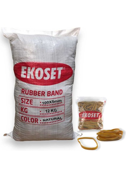 100X5MM Kauçuk Kalın Paket Lastiği 12 kg