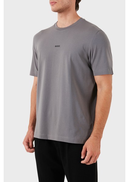 Streç Pamuklu Bisiklet Yaka T-Shirt Erkek T-Shirt 50473278 029 modelleri