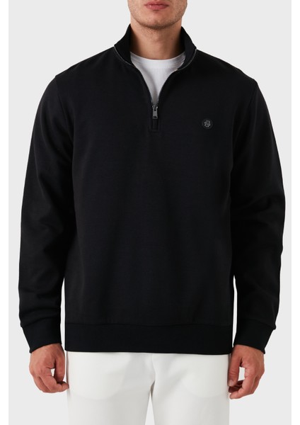 Pamuklu Yarım Fermuarlı Dik Yaka Sweat Erkek Sweat 50520781 001