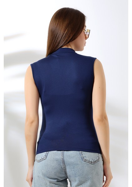 Kadın Kolsuz Body 21757 Lacivert