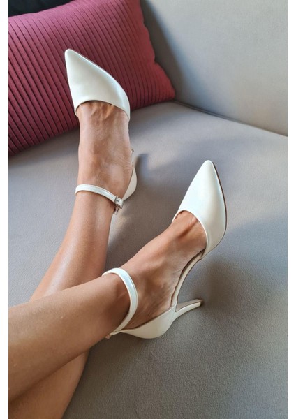 036 0630 Topukla Kadın Stiletto Bilekden Bağlama Sdef Gelin Abiye Ayakkabı
