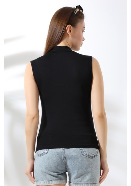 Kadın Kolsuz Body 21757 Siyah