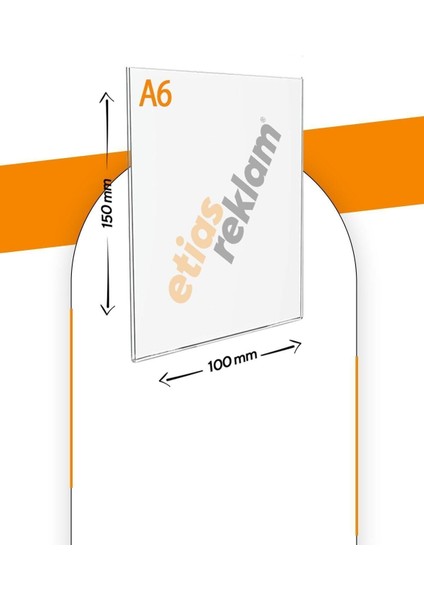A6 U Tipi Dikey 5'li Masa Üstü 2.8 mm Şeffaf Pleksi Föylük Broşürlük fiyatları