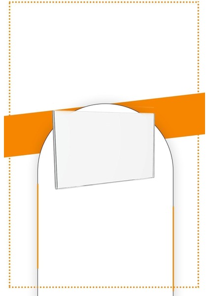 A6 U Tipi Yatay Masa Üstü 20'li Paket 2.8 mm Şeffaf Pleksi Föylük Broşürlük